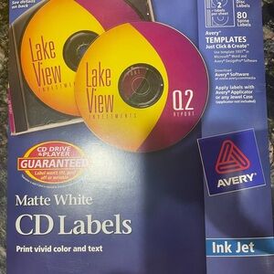 Avery Vibrant CD Labels - Matte White